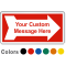 Customizable Safety Label with Right Arrow Symbol