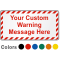 Customizable Warning Text Safety Label with Striped Border