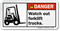 Watch Out Forklifts Lift Trucks Label With Symbol