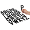 Die-Cut Magnetic Letters Set 4 Inch Tall Black