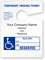 Small Disabled Parking Permit Hang Tag