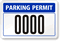 Reflective Parking Permit Outside of Car Window