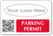 Custom Parking Permit Decal With Logo