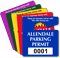 Customizable Plastic Parking Permit Mini Hang Tag