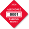 Diamond Windshield Parking Decals 1¾ in.