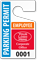 Plastic ToughTags™ for Employee Parking Permits
