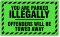 You Are Parked Illegally Parking Violation Permit