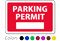Parking Permit for Inside of Car Window, Colored