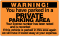 Parked In Private Parking Area Violation Warning Permit