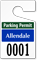 Plastic ToughTags™ Parking Permit Template