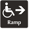 Ramp with Accessible Pictogram Right Arrow Sign