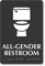 All-Gender Restroom Braille Sign, Toilet Bowl Symbol