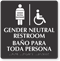 Handicap Gender Neutral Restroom Braille Sign