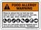Be Advised Food May Contain Allergy Sign
