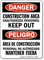 Construction Area Unauthorized Personnel, Keep Out Bilingual Sign