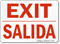 Bilingual Exit / Salida Sign