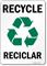 Bilingual Recycle Recicle Sign