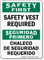 Bilingual Safety Vest Required Sign
