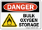 Bulk Oxygen Storage Danger Sign