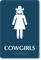 Cowgirls TactileTouch Braille Restroom Sign with Graphic