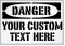 Custom Danger Text Sign Stencil