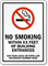 Custom No Smoking Sign