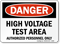 Danger High Voltage Area Sign