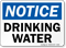 Notice Drinking Water Sign