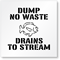 Dump No Waste, Drains to Stream Stencil