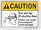 Ear And Eye Protection Area ANSI Caution Sign