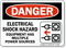 Electrical Shock Hazard Multiple Power Sources Equipment Sign