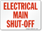 Electrical Main Shut Off Sign