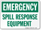 Emergency Spill Response Equipment Sign