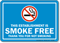 Establishment Is Smoke Free Thank You Sign