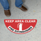 Fire Extinguisher - Keep Area Clear, Semi-Circle, Red