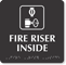 Fire Riser Inside TactileTouch™ Sign with Braille