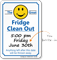 Fridge Clean Out Etiquette Sign