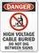 High Voltage Cable Buried Do Not Dig OSHA Danger Sign