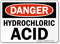 Danger Hydrochloric Acid Sign
