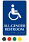 All-Gender Sintra Braille Restroom ISA Symbol Sign