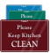Keep Kitchen Clean Showcase Wall Sign