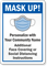 Mask Up Custom Face Covering Sign