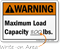 Maximum Load Capacity ___ Lbs. Write-On Area Sign