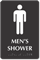 Men Shower TactileTouch Braille Door Sign