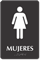 Mujeres Spanish Tactile Touch Braille Sign