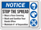 Notice Stop The Spread Wear A Face Covering Sign
