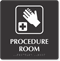 Procedure Room First Aid Symbol TactileTouch Braille Sign