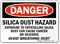 OSHA Danger Silica Dust Hazard Sign