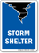 Storm Shelter Emergency Sign with Graphic