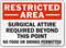 Surgical Attire Required Restricted Area Sign
